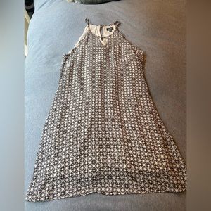 Black and white shift dress